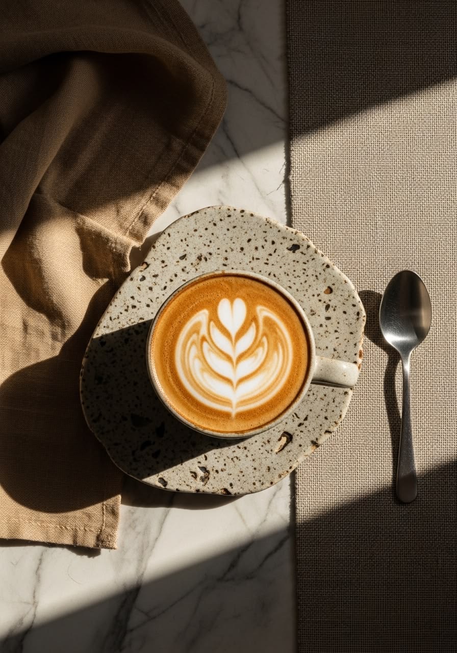 Latte Art Coffee at Artichoke Cafe