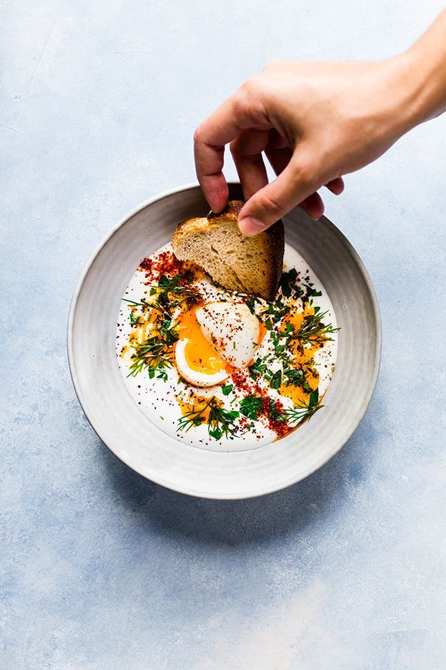 Poached Eggs and Toast at Artichoke Cafe